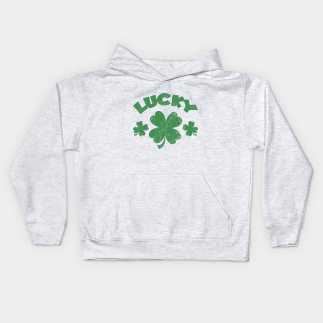 Funny T-Shirt Lacky Happy St Patrick's Day Kids Hoodie by SparkStyleStore